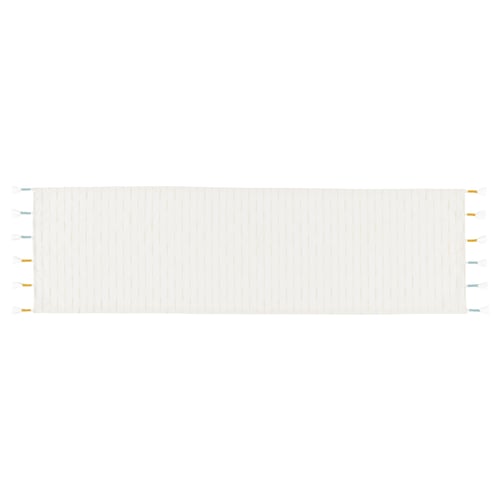Gokvallå beige table runner, cotton/polyester, rectangular with tassels.