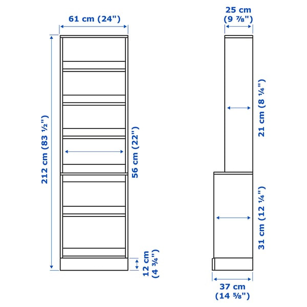 Illustration with measurements for the product: HAVSTA.