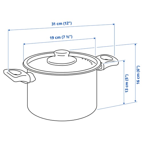 Illustration with measurements for the product: HEMLAGAD.