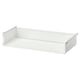 A HJÄLPA white metal shelf, perfect for organising spaces. It a rectangular shape with a smooth finish.
