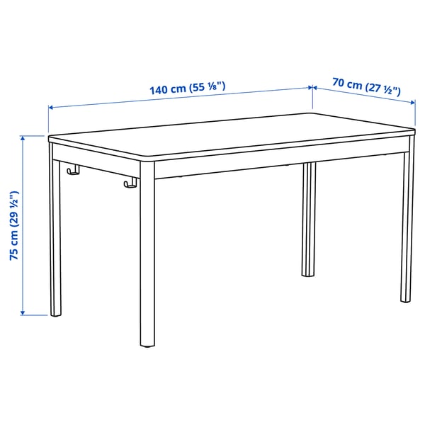 Illustration with measurements for the product: IDÅSEN.