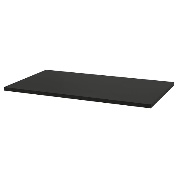 An idaasen black rectangular table top with smooth surface and simple design.