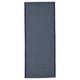 Dark blue rectangle cotton rug with white fibres; simple, flat surface.