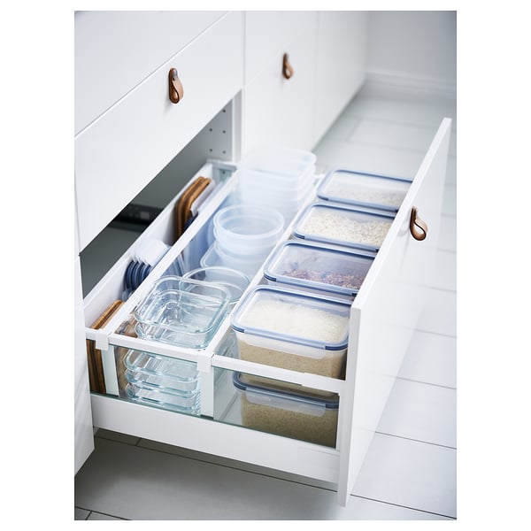 IKEA 365+ Food container with lid, rectangular/plastic, 2.0 l
