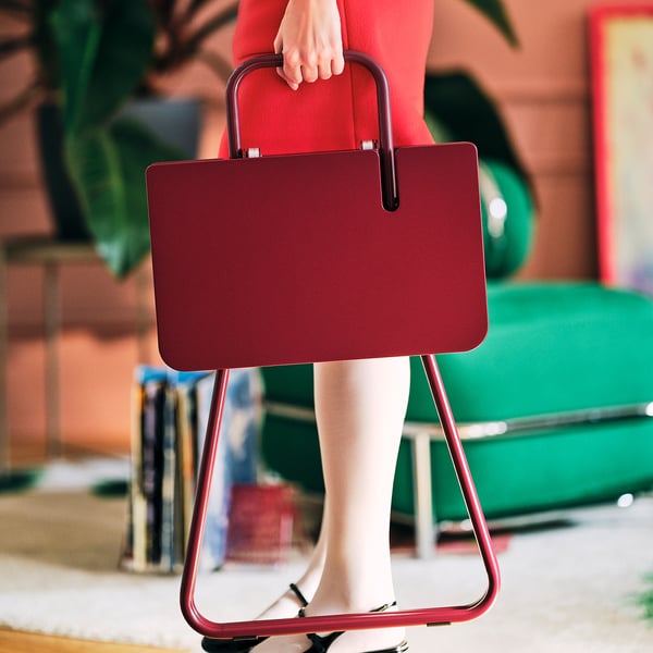 IKEA PS 2026 Side table, dark red, 50x40 cm