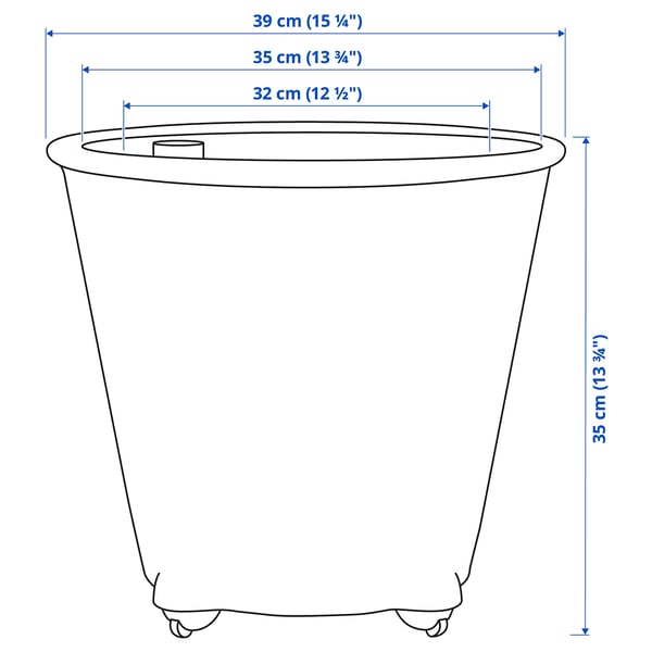 Illustration with measurements for the product: IKEA PS FEJÖ.
