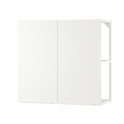 A white JÄRNBODA wall cabinet with a sleek, rectangular design and one visible shelf, made of steel and plastic.