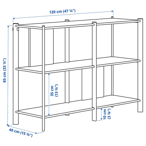 Illustration with measurements for the product: JÄTTESTA.