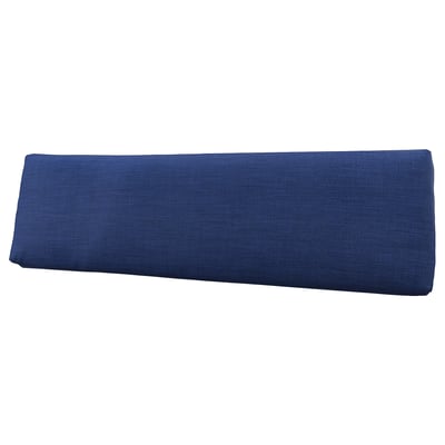 Blue KLAGSHAMN back cushion, rectangular, for friheten sofa bed, recycled polyester.
