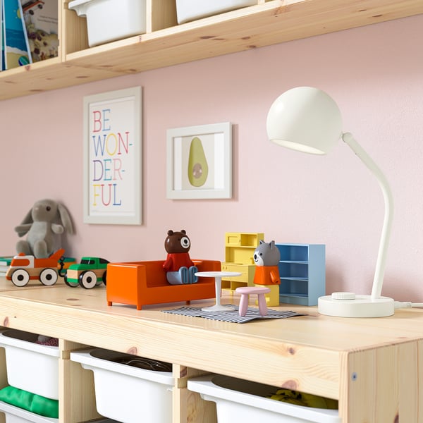 KORVSNÖRE LED desk lamp, dimmable/white