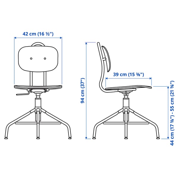 Illustration with measurements for the product: KULLABERG.