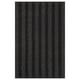 A dark grey LANDSVÄG rug with vertical stripes, featuring a soft, low pile texture.