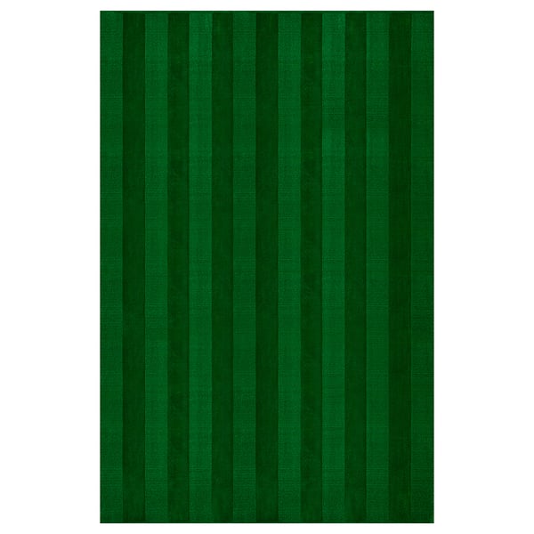 Green striped rug, perfect for bedrooms, soft and warm, 150x200 cm.