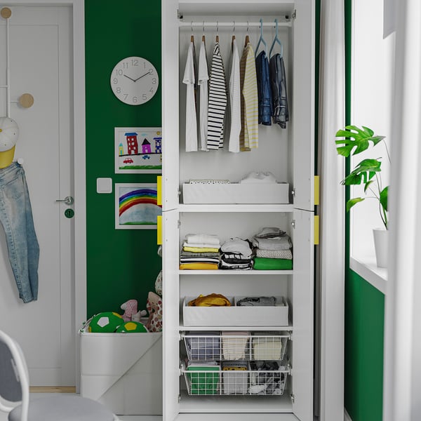 LASTARE Storage combination, white, 60x42x201 cm