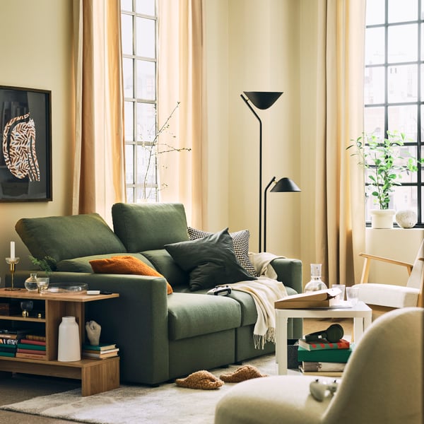 MALMKÖPING 2-seat sofa, Tibbleby grey-green