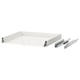 MAXIMERA drawer, white, melamine & steel, rectangular, simple design.