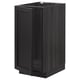 Black METOD kitchen base cabinet, rectangular, wood grain, solid ash door, flush design.