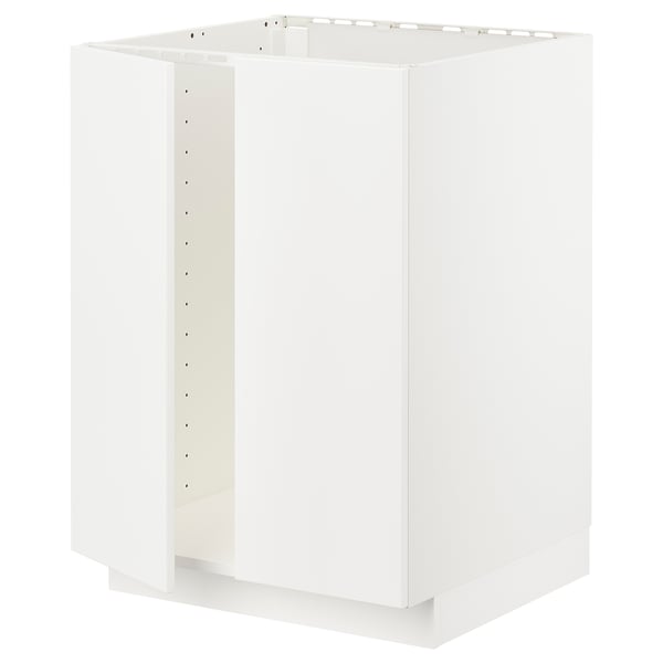 White METOD kitchen cabinet, sleek design, square shape, modern look.