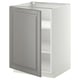METOD kitchen cabinet in white and grey with bevelled edges, square shape, and single door.