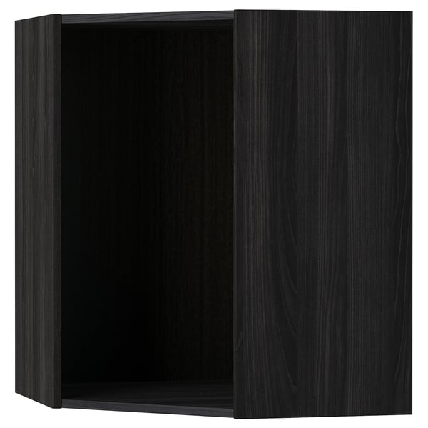 A black METOD kitchen cabinet, square-shaped, with a sturdy frame and sleek design.