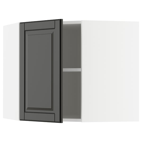 METOD kitchen unit with black bevelled door, adjustable shelf.