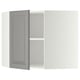 METOD grey kitchen cabinet with adjustable shelf, bevelled edges.