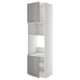 White METOD kitchen cabinet with grey doors, square shape, adjustable shelves.