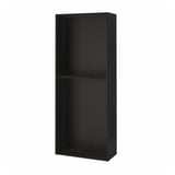 A black METOD kitchen cabinet with single shelf, sleek & modern.