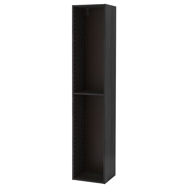 Black ikea METOD kitchen cabinet, one shelf, moisture-resistant.