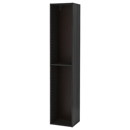 Black ikea METOD kitchen cabinet, one shelf, moisture-resistant.