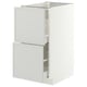 METOD / MAXIMERA Base cb 2 fronts/2 high drawers, white/Aspudden light grey, 40x60 cm