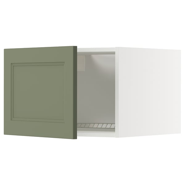 METOD wall cabinet, grey-green, square, modern.