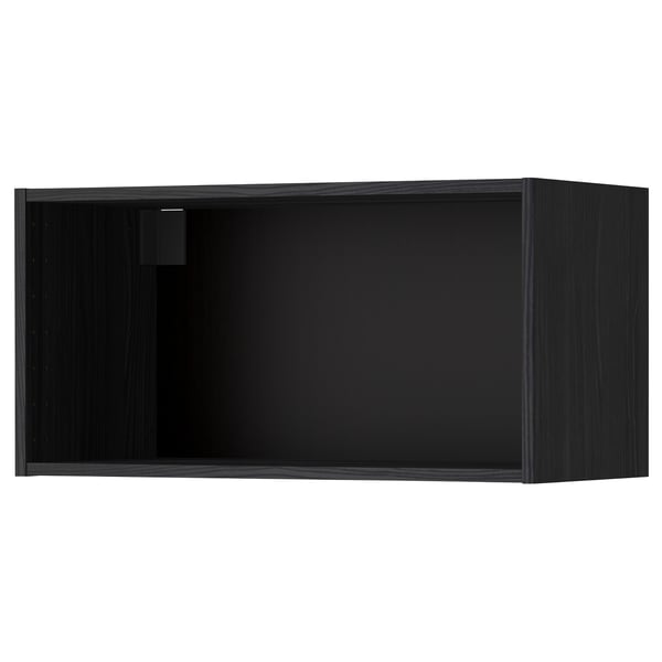 Black ikea METOD wall cabinet, modern, empty