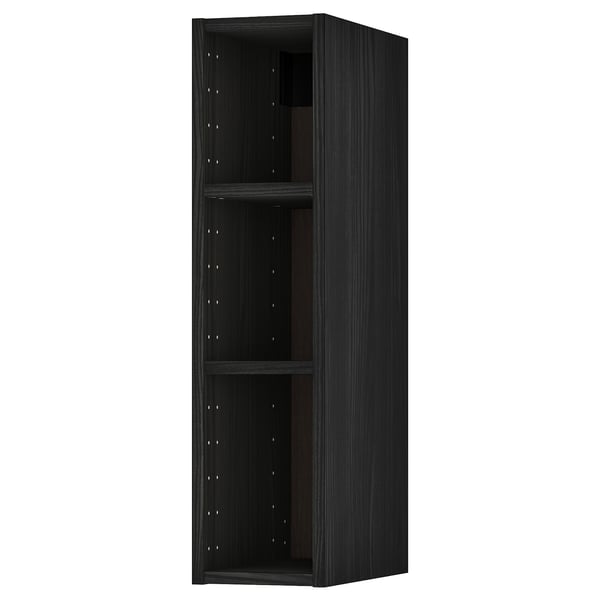 METOD wall cabinet, dark, sleek, 2 shelves, maximises space.
