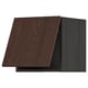 Ikea METOD kitchen unit with dark brown sinarp wood fronts, featuring solid wood edges and a sleek, rectangular design.