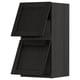 Black METOD kitchen cabinet, rectangular, wooden with bevelled edges and closed door.