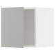 A modern, light grey METOD kitchen cabinet with a sleek, rectangular design and smooth finish.