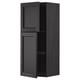 METOD black stained kitchen cabinet with two doors and adjustable shelves.