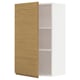 METOD kitchen wall cabinet in oak, minimalist design with integrated handles.