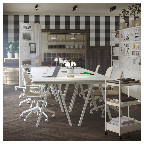NISSAFORS Trolley, beige, 50.5x30x83 cm