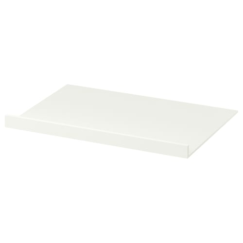 NYTTIG white rectangular shelf. Simple, minimalist design made from fibreboard and melamine foil. Suitable for drawers or shelves.