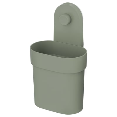 ÖBONÄS green wall storage organiser. Rounded corners, suction cup mount.