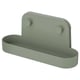ÖBONÄS wall organiser: sage green, plastic, sleek rectangular design with suction cups.