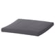 POÄNG cushion: grey, soft, square, thick, dark, versatile seat enhancer.