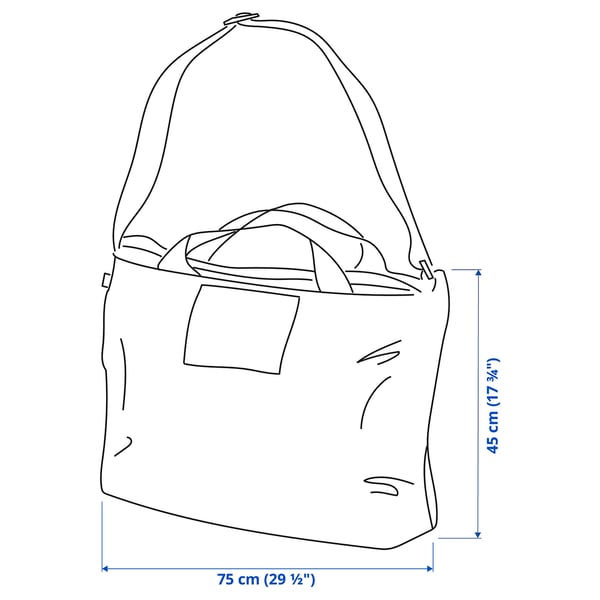 Illustration with measurements for the product: RÄCKLA.