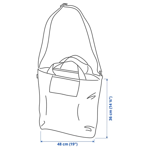 Illustration with measurements for the product: RÄCKLA.