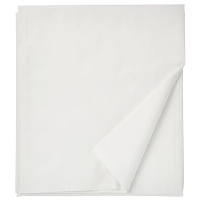 RÖNNVECKMAL white cotton percale sheets, crisp & cool, high thread count, pure cotton.
