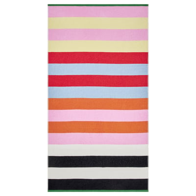 ROSENOXALIS towel: bright striped design, rectangular shape. Made of soft absorbent cotton and viscose.