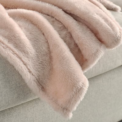 ROSTLÖNN Throw, light pink, 130x170 cm