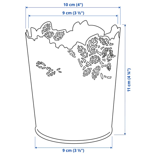 Illustration with measurements for the product: SAMVERKA.